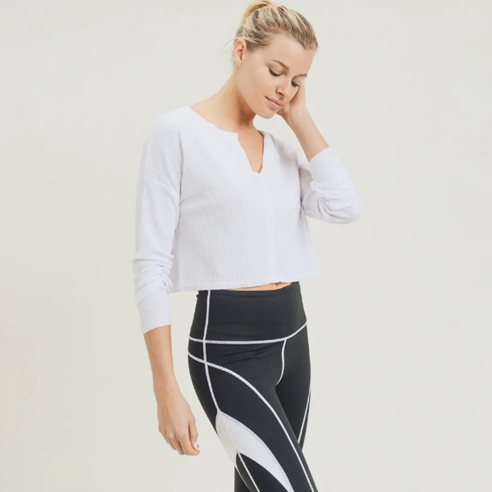 🆕 CAMI LINEN CROP TOP LS IN IVORY - Picture 3 of 10